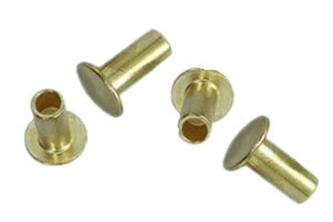 4 x 6 x 7 Brass Capped Rivets image 0
